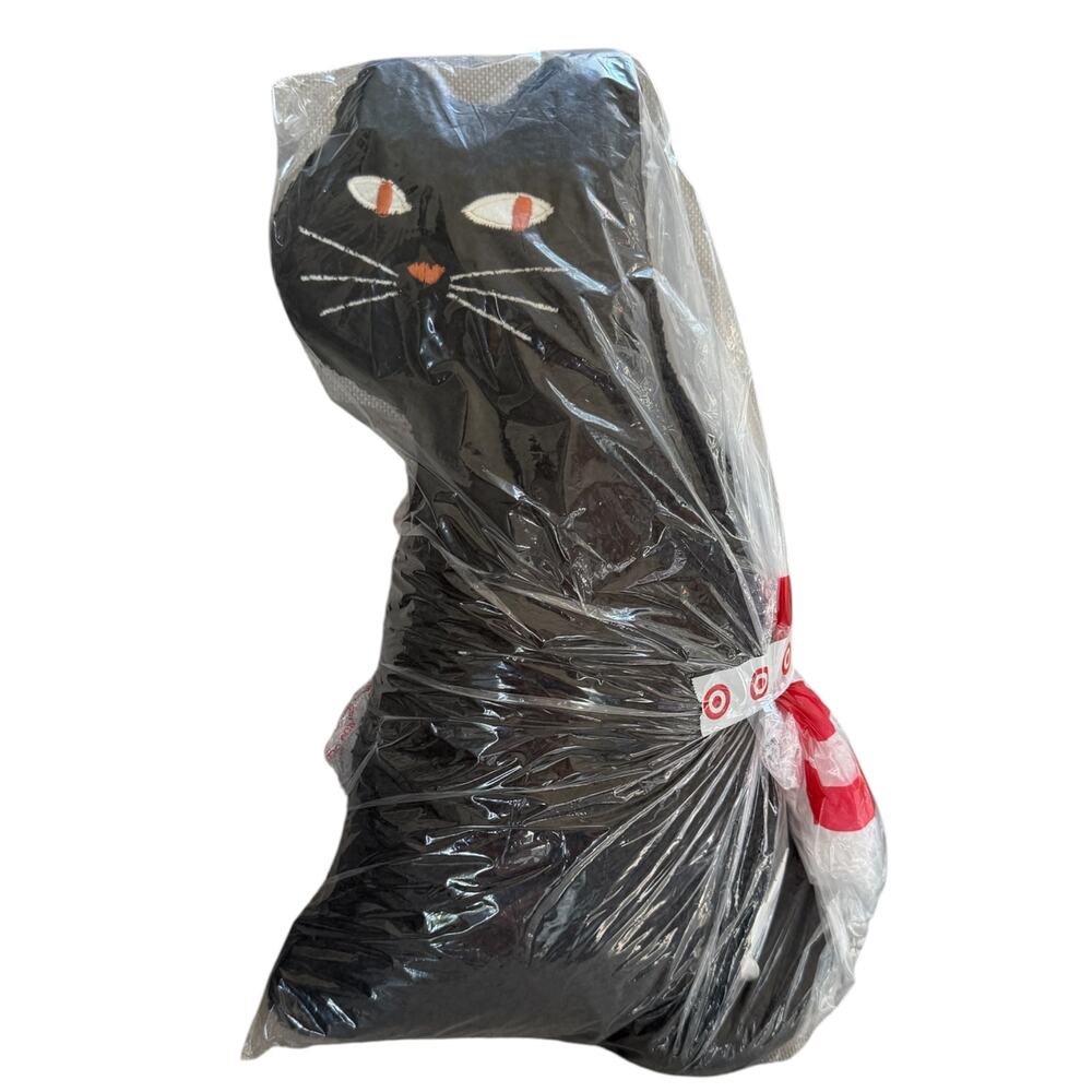 Hyde & EEK Boutique Black Cat Halloween Throw Pillow Plush Target Decor - Picture 5 of 5